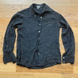 Vintage Silk Button-Up Top